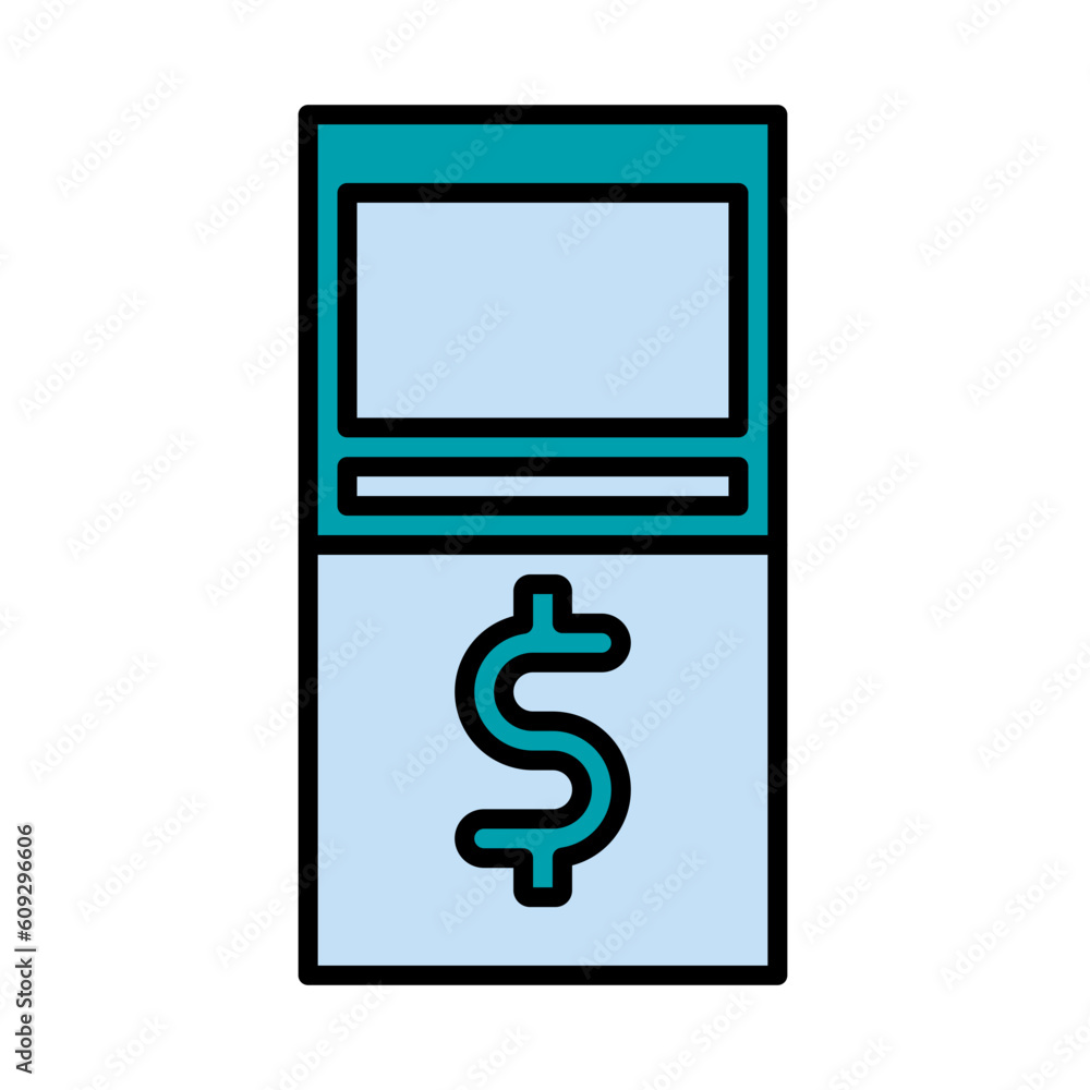 Filled Line ATM design vector icon design vector line icon svg Filled Line ATM design vector icon design vector line icon svg