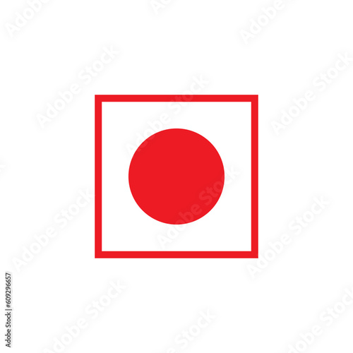 Non-Vegetarian Symbol. Non-Vegetarian Symbol. Non-Veg Icon. Red Sign for Packaged Food and Products. Vector Food Icon Symbol.