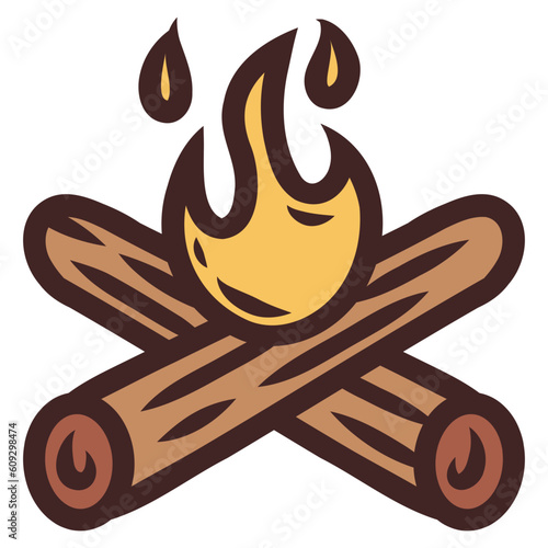 illustration of a firewood