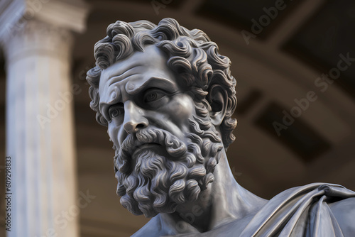 Thales of Miletus, Ancient Greek pre-Socratic philosopher. Generative AI. photo