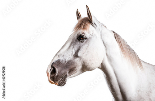 Ai generative. White horse on white