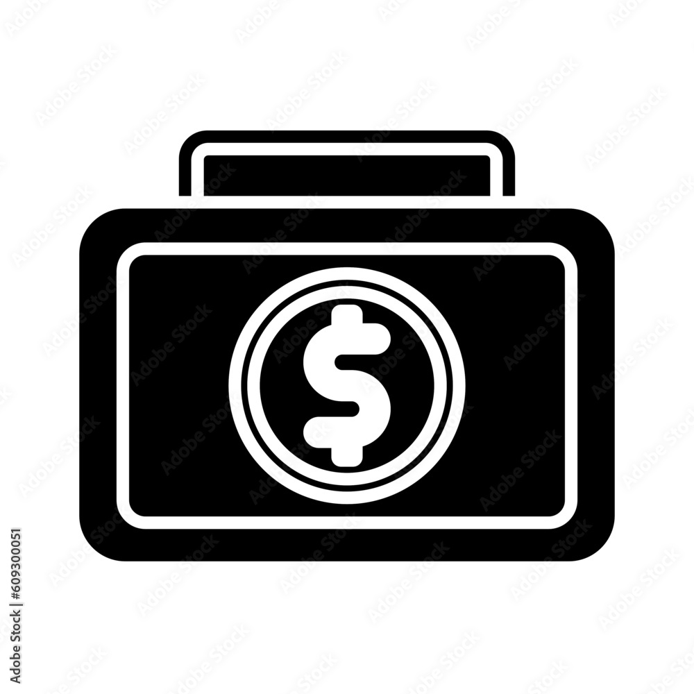 Solid Money Suitcase design vector icon design vector line icon svg Solid Money Suitcase design vector icon design vector line icon svg