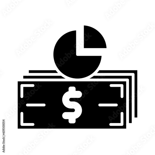 Solid Percentage of Financial activity design vector icon design vector line icon svg