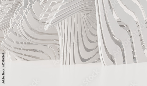 white line abtract background. 3d rendering.