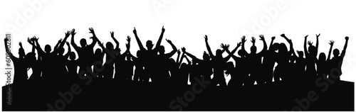 Cheering crowd at a concert. People raising hand at the concert, crowd concert