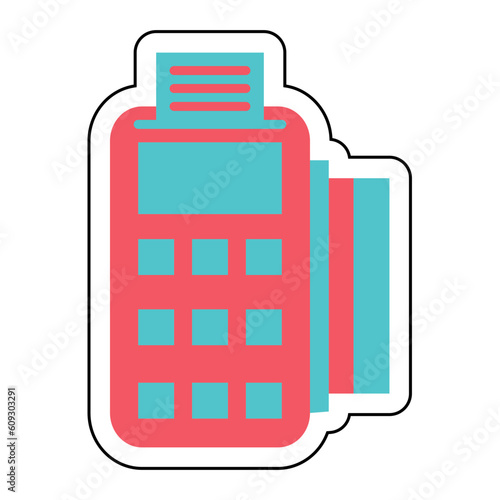Sticker EDC design vector icon design vector line icon svg