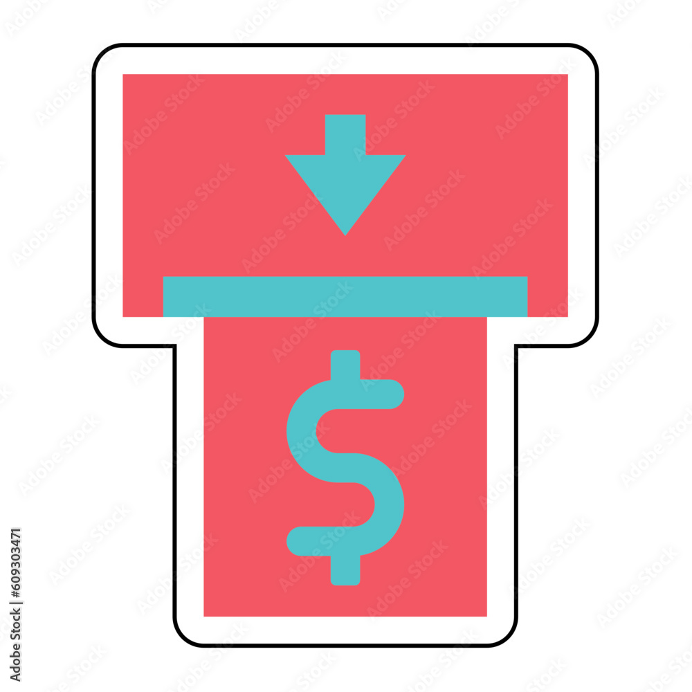 Sticker Withdraw design vector icon design vector line icon svg Sticker Withdraw design vector icon design vector line icon svg