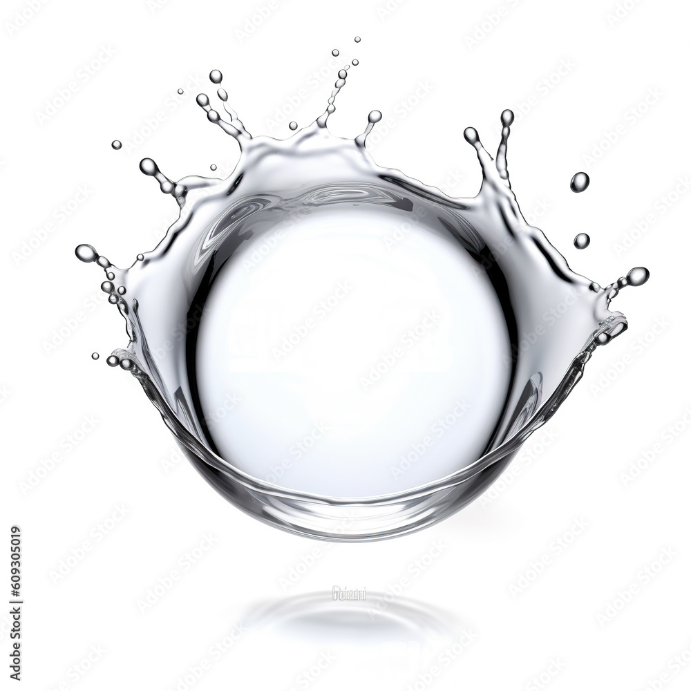Water drop on white background. Generative AI Water drop on white background. Generative AI