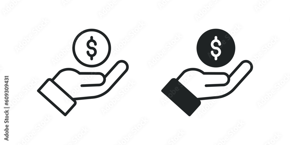 Profit thin line and solid icons. For website marketing design, logo, app, template, ui, etc. Vector illustration. Profit thin line and solid icons. For website marketing design, logo, app, template, ui, etc. Vector illustration.