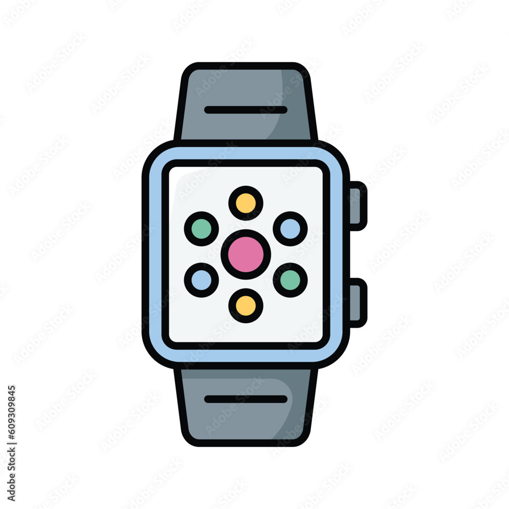 smart watch icon vector design template in white background smart watch icon vector design template in white background