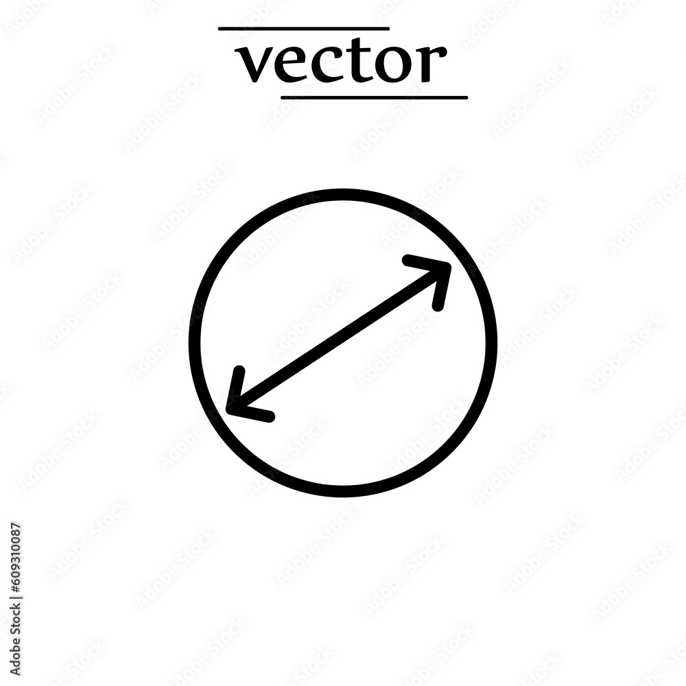 diameter icon flat illustration on white background..eps diameter icon flat illustration on white background..eps