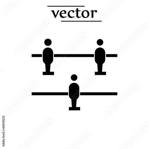 foosball icon, vector illustration on white background..eps