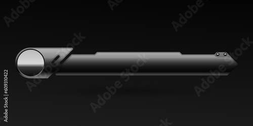 Black lower third screen title banner for video broadcast