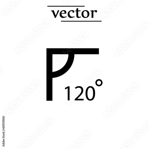  120 degree angle icon led light vector illustration on white background..eps