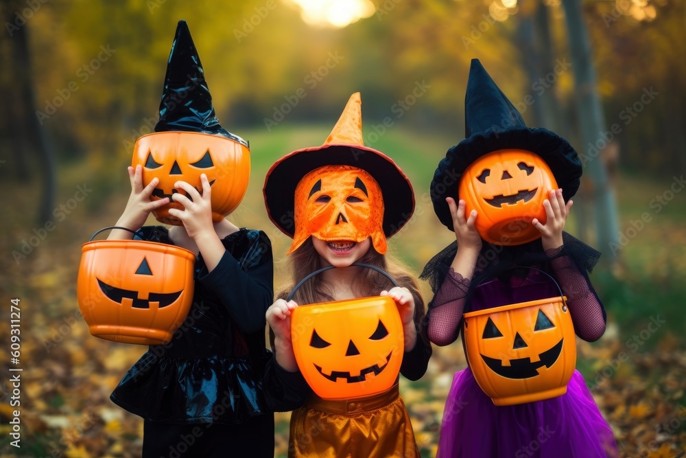 Naklejka premium Halloween Party Generative AI