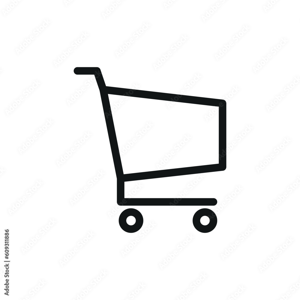 shopping cart sign symbol vector glyph icon