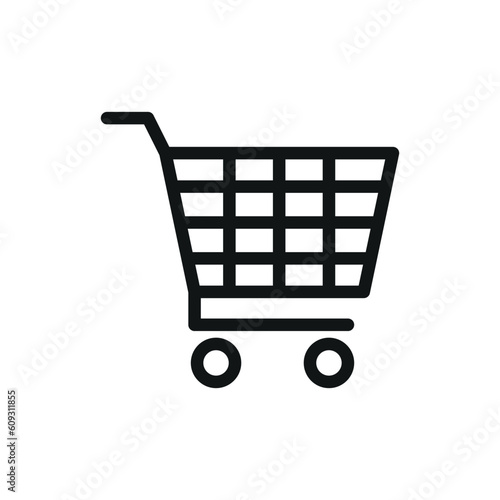 shopping cart sign symbol vector glyph icon