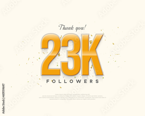 Simple design thank you 23k followers, with a light shiny design.