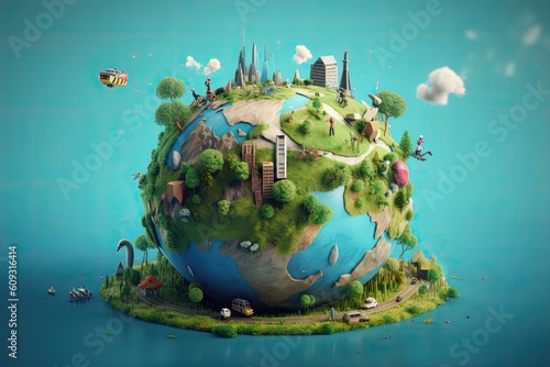 digital art mr planet design globe mr planet world concept art