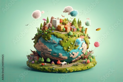 digital art mr planet design globe mr planet world concept art