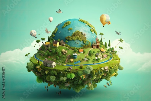 digital art mr planet design globe mr planet world concept art