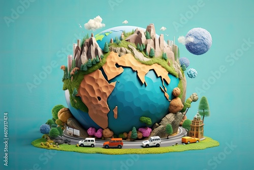 digital art mr planet design globe mr planet world concept art