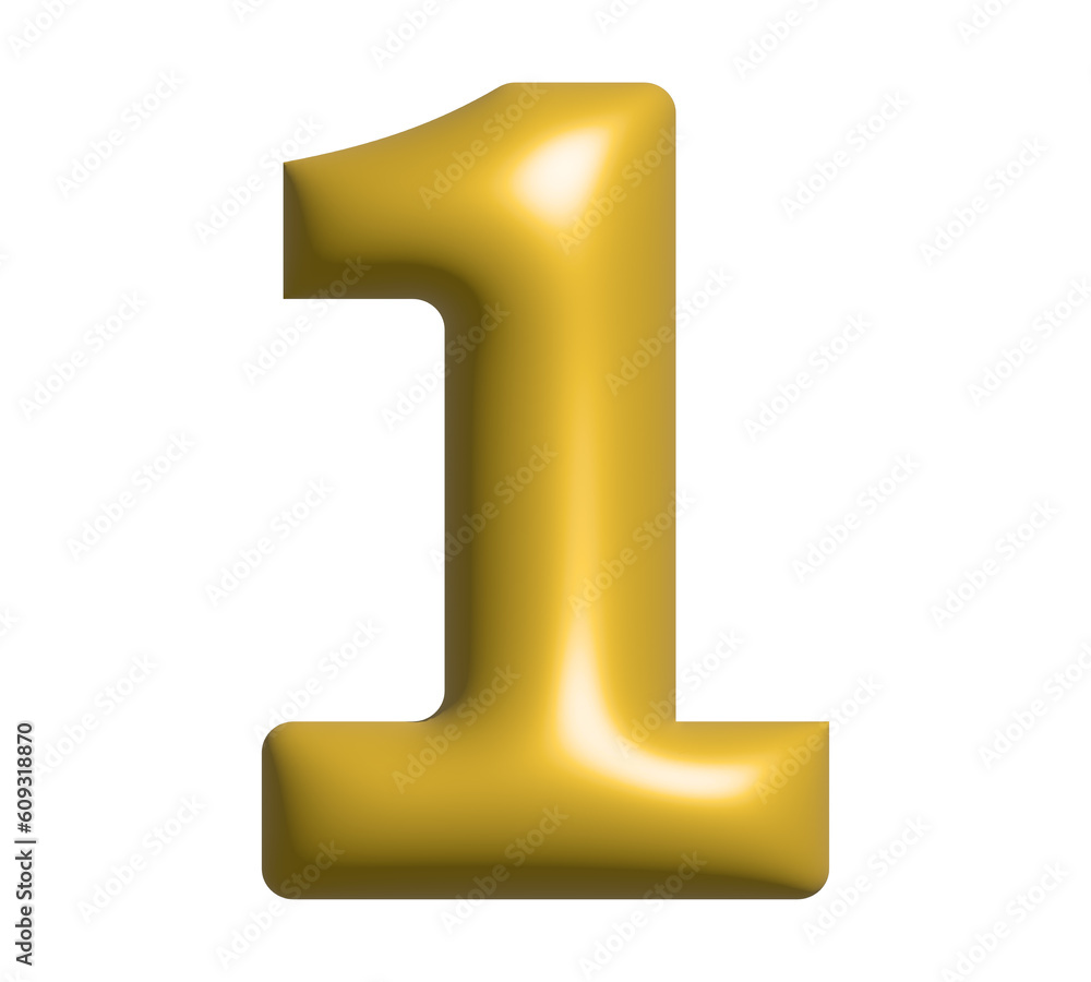 gold Balloon Numbers (Rendering), isolated on a white background gold Balloon Numbers (Rendering), isolated on a white background