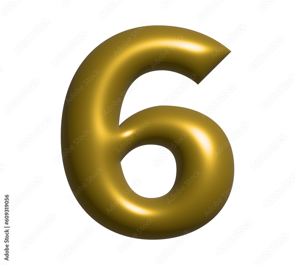gold Balloon Numbers (Rendering), isolated on a white background gold Balloon Numbers (Rendering), isolated on a white background