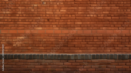 A wall with red bricks on it. Generative AI