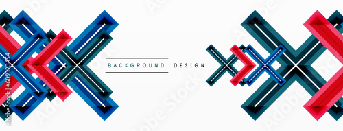 Cross line background minimal geometric template. Design for wallpaper, banner, background, landing page, wall art, invitation, prints, posters