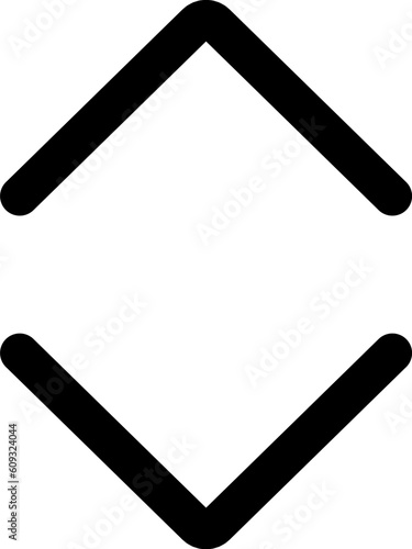 Page Controller Scroll Up Down Related Simple Vector Line Icon. Editable stroke 48 pixels