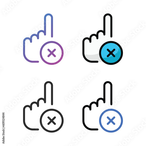 Disapprove icon design in four variation color