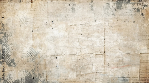 Newspaper paper grunge vintage old aged texture background. Generative Ai.
