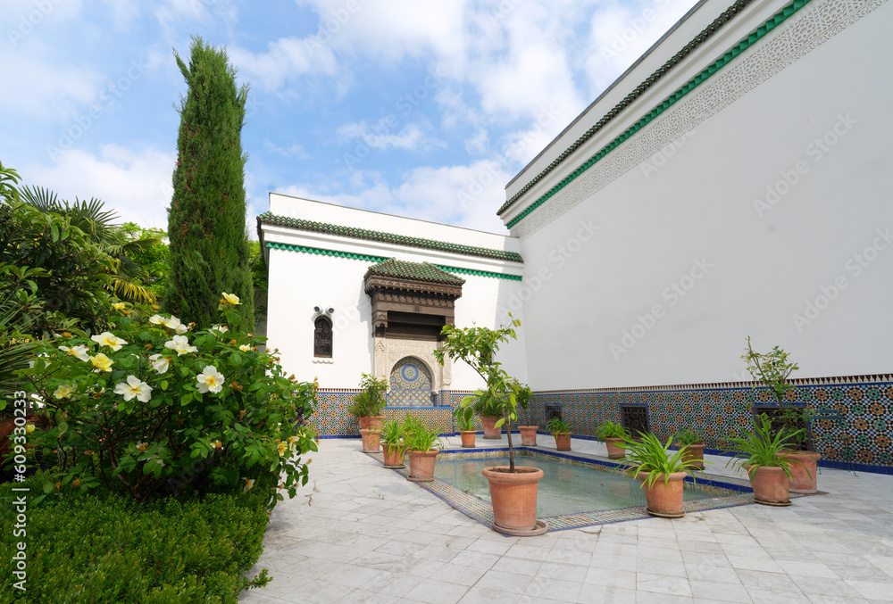 Obraz premium Garden o the great mosque of Paris