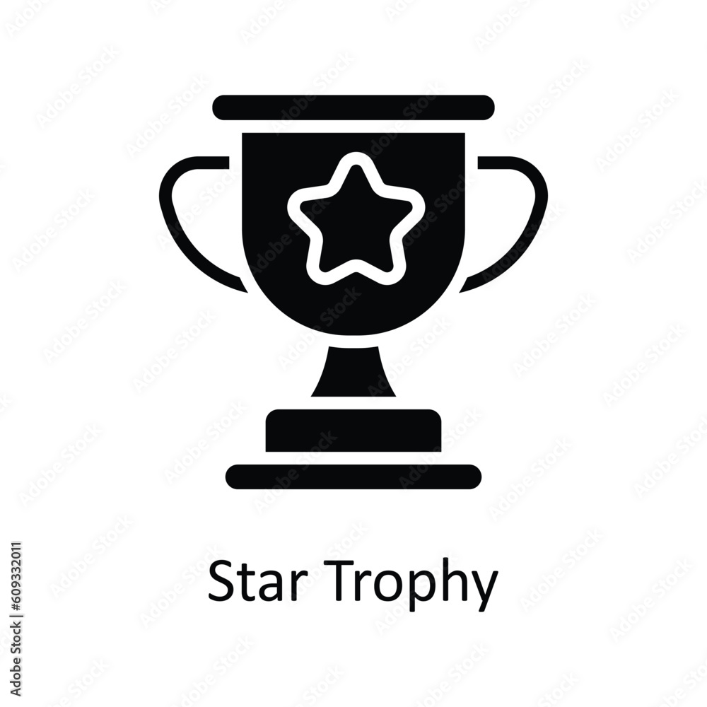 Star Trophy Vector solid Icon Design illustration. Digital Marketing Symbol on White background EPS 10 File Star Trophy Vector solid Icon Design illustration. Digital Marketing Symbol on White background EPS 10 File