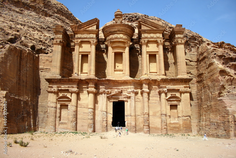 Monastery temple in Petra, Jordan Monastery temple in Petra, Jordan