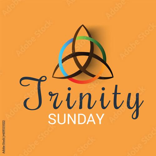 Vector illustration of a Background for Trinity Sunday.