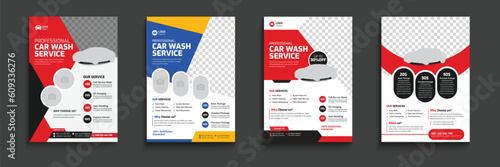 Car Wash Flyer, Car Cleaning Service Poster, a4 car wash service flyer, automobile wash service leaflet design, Car Wash Flyer Poster Layout bundle editable template