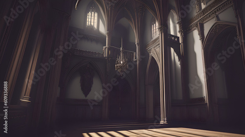 Digital Gothic Castle Backdrop