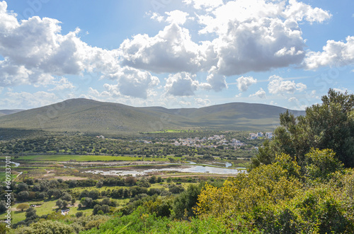 Ildir valley view from Erythrai antique ruins in Cesme (Izmir province, Turkey) photo