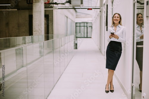 Young business woman using ...