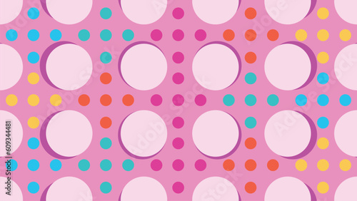 gift wrapping paper design Polka dots, different patterns, used to print fabric, product box pattern, product bag as a background image.