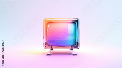 Old TV mockup. Generative art.