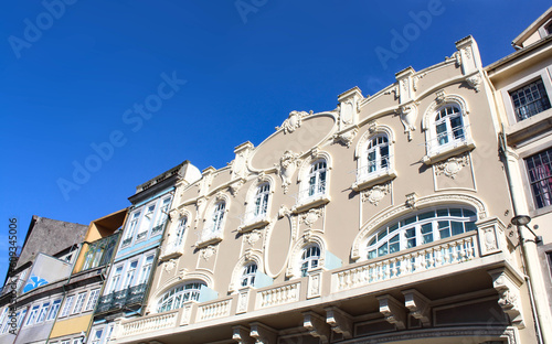 Art Deco facade in Porto, Portugal