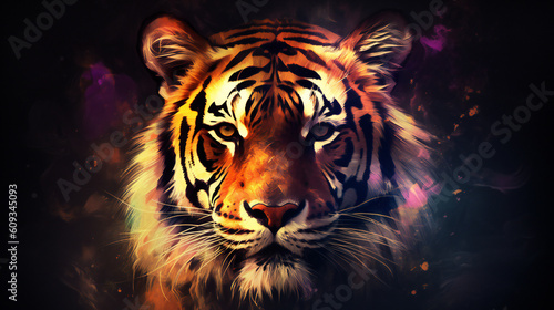 Tigers and Nature, Created using generative AI. © Ken