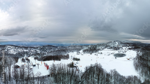Ski track of Matraszentivan. It is the one of place in Hungary