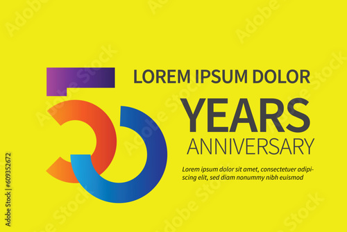 Commemorate 50 incredible years of success and achievement with our stunning 50th Anniversary Logo Event Template. This sophisticated design captures the essence of a half-century milestone