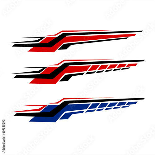 vector car decal background. Modern car modification decals. racing decals