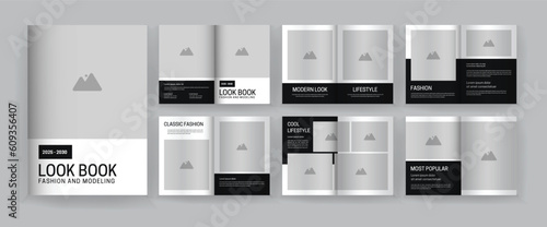 Modern fashion lookbook minimalist template design