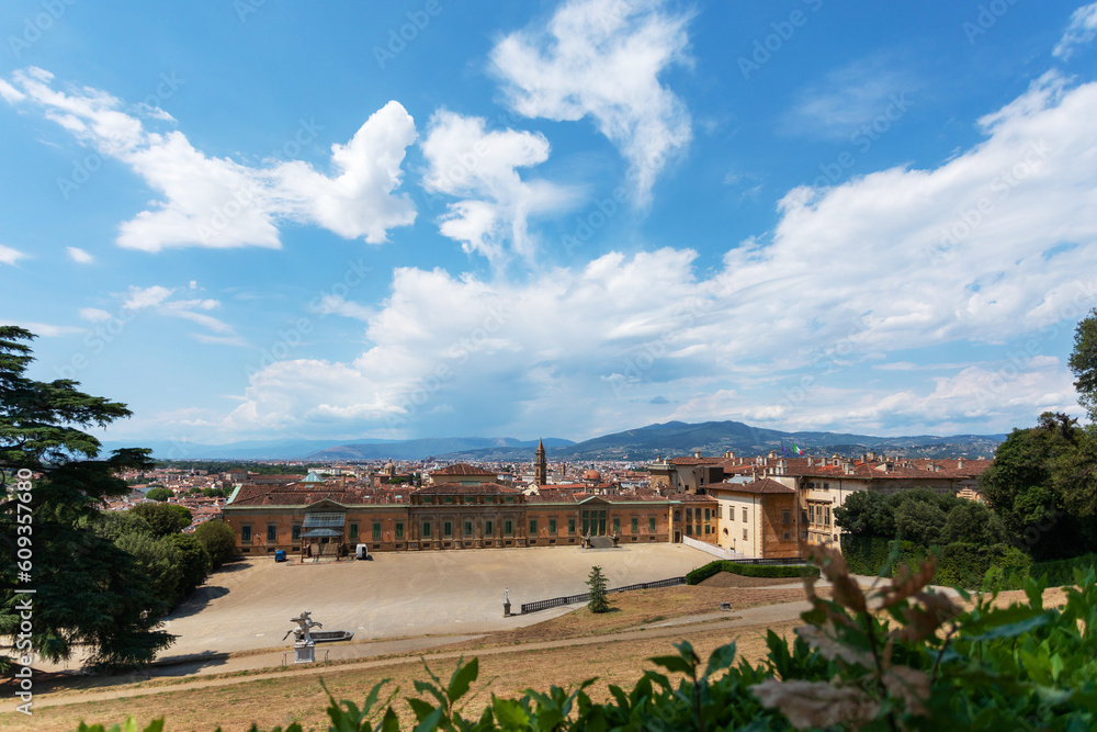 Panoramic view of Florence from Palazzo Pitti in Florence, Italy